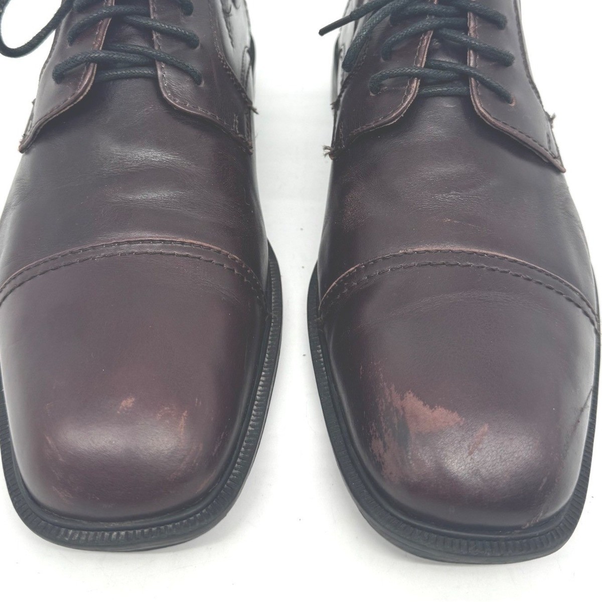 Florsheim Mens Cap Toe Oxford Dress Shoes Burgundy Leather  display picture 2
