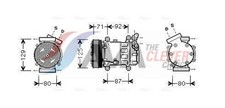 AVA Clever Choice Kompressor Klimaanlage RTK401 für NISSAN J10 E11 QASHQAI NOTE
