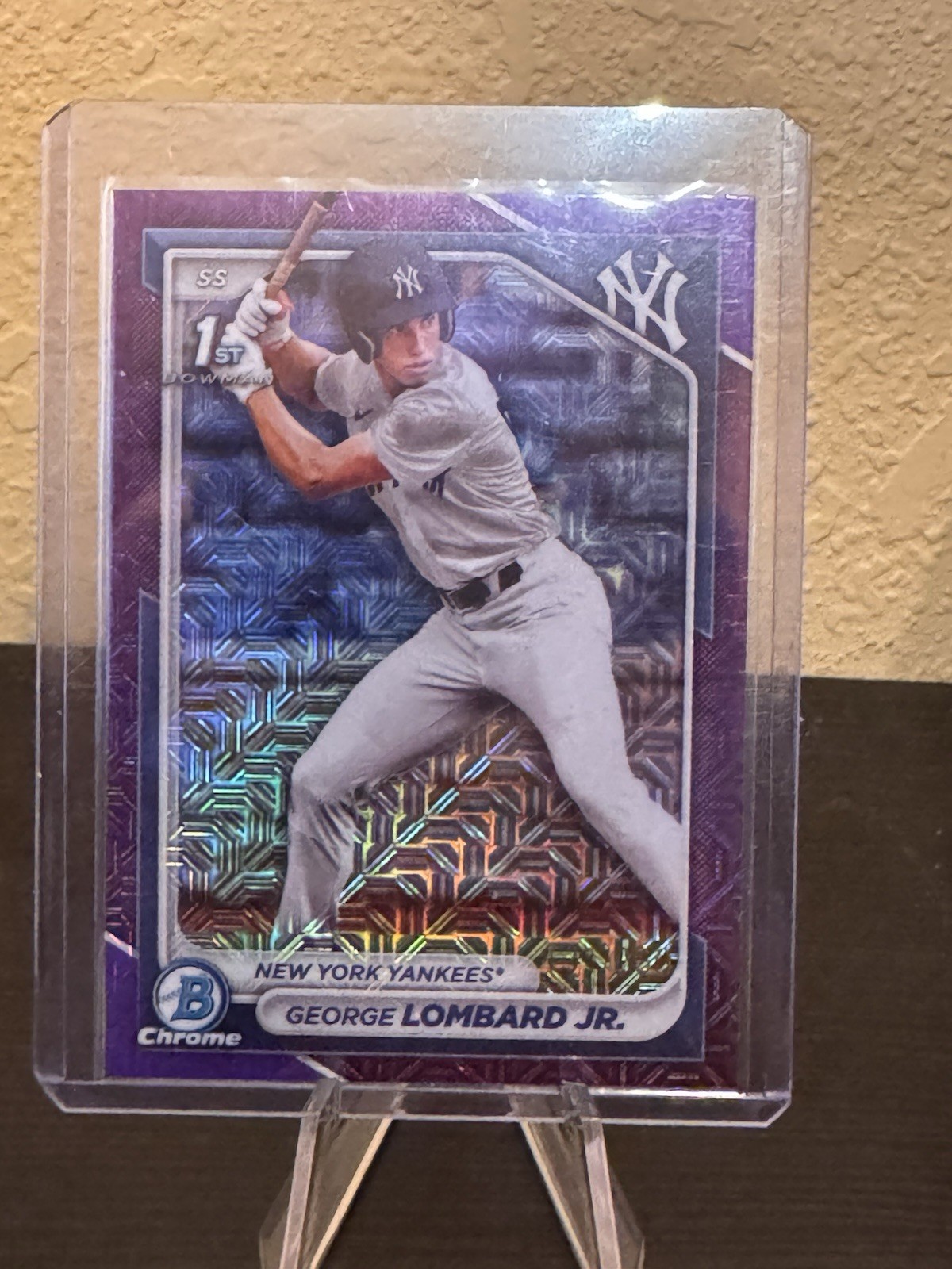2024 Bowman 1st George Lombard Jr. Chrome Mojo Purple Mega /250 Yankees #BCP-79