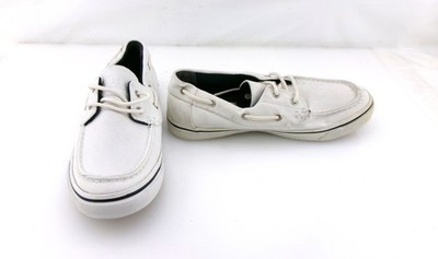 Timberland Shoes 2-Eye Boat Textile White Boat Topsiders Size 8