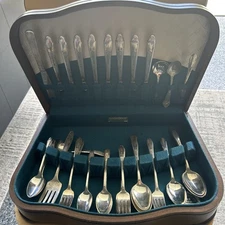 1950s Wm Rogers International Silver Co Piece Silverware + Random (80+ Items)