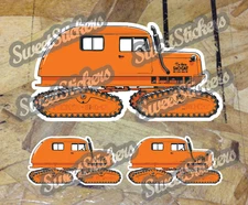 Snow Cat Snowcat Tucker Transport Old School Vintage Track Sticker Decal 5" wide