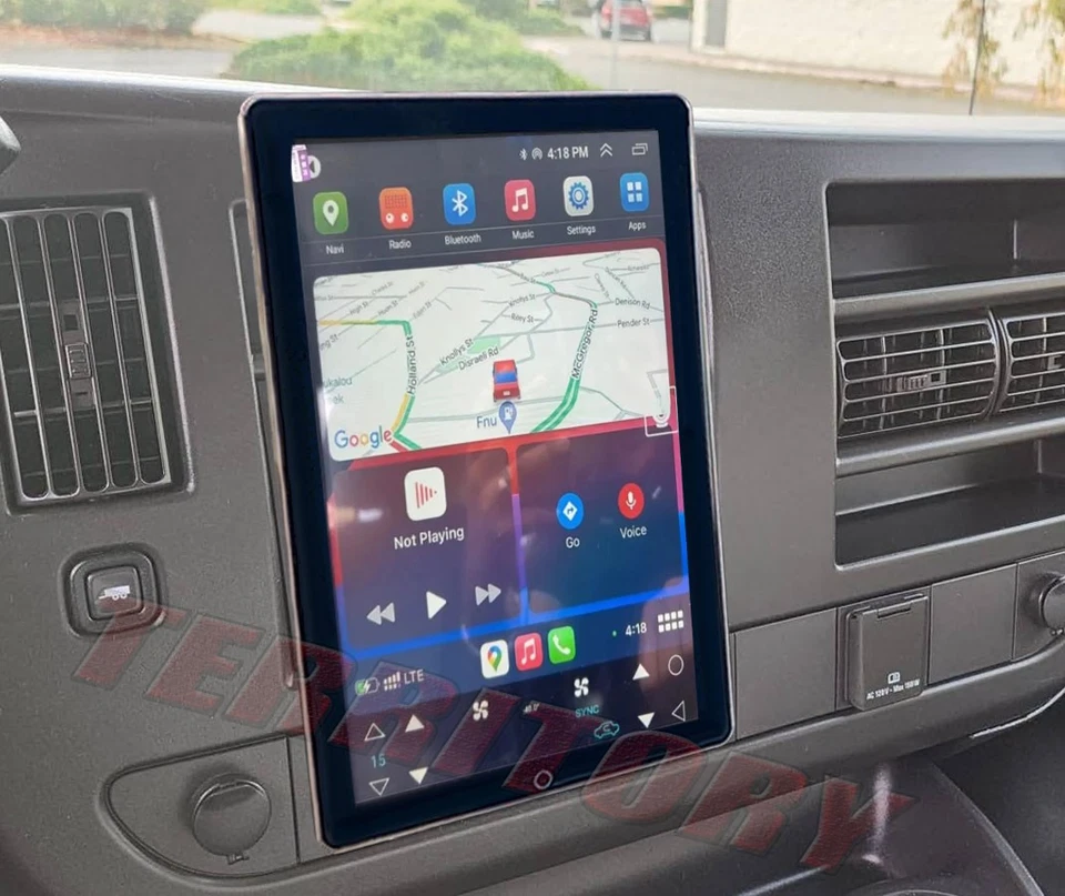 Para Chevrolet Express 2008-2024 10,1" Doble Din Girado Coche Estéreo CarPlay GPS Foto 4 de 4