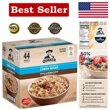 Maple & Brown Sugar Instant Oatmeal - 50% Less Sugar, 44 Packets of Flavor