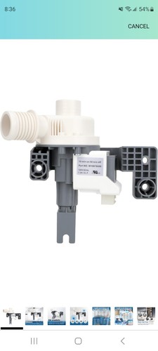 W10876600 W10727777 Washer Drain Pump B25-3A04 Replaces Whirlpool Kenmore Maytag - 第 1/2 張圖片