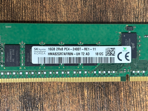 SK HYNIX 16GB HMA82GR7AFR8N-UH DDR4-2400 ECC RDIMM 2Rx8 PC4-19200T-R CL17 Server Memory