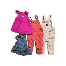 Oshkosh Girls Romper 18 Months Pink Blue Denim Lot Of 4