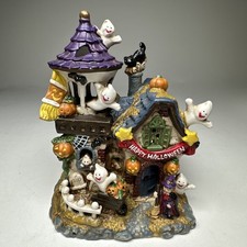Lemax Spooky Town Haunted House Happy Halloween Pumpkins Ghosts Black Cat