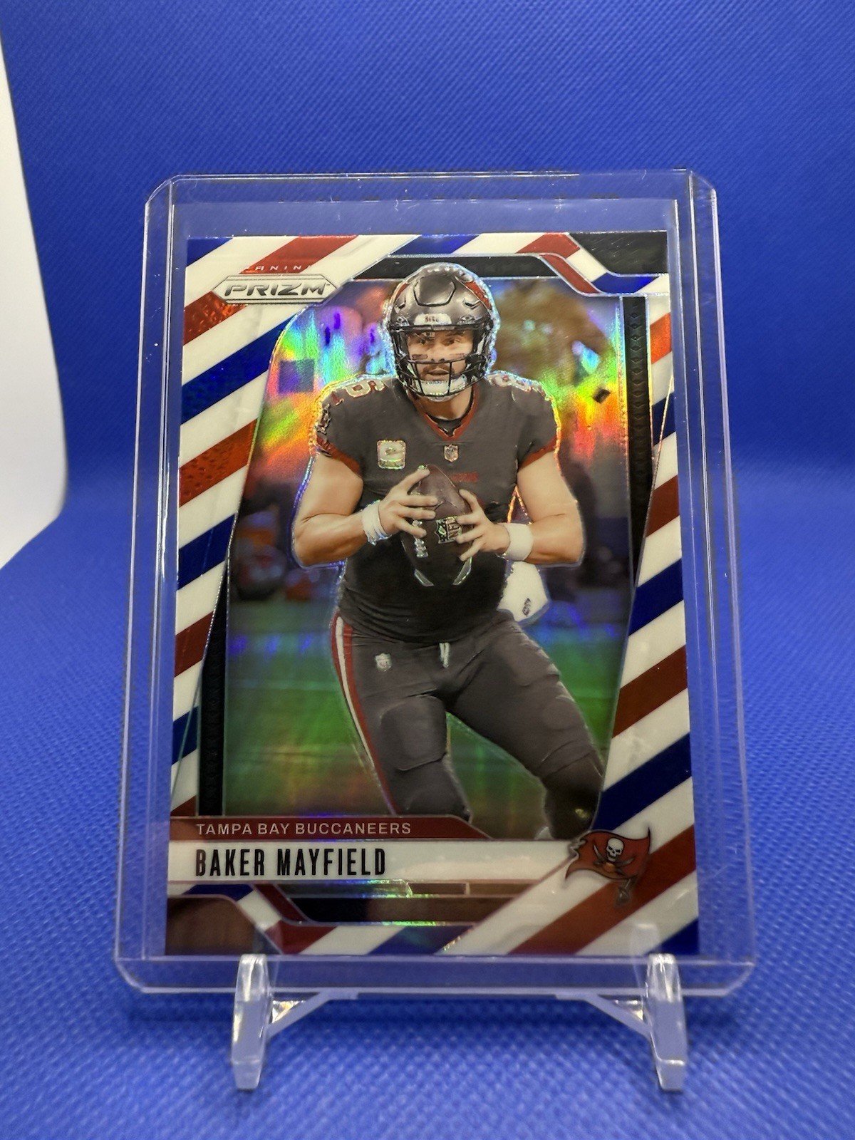 Baker Mayfield 2024 Panini Prizm Red White Blue Prizm #268 Buccaneers