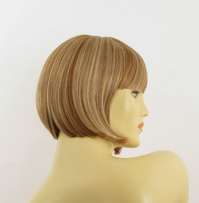 Perruque Courte Femme - Blond Foncé Méché Blond Clair ELISA F27613 (synthétique, Bouclée)