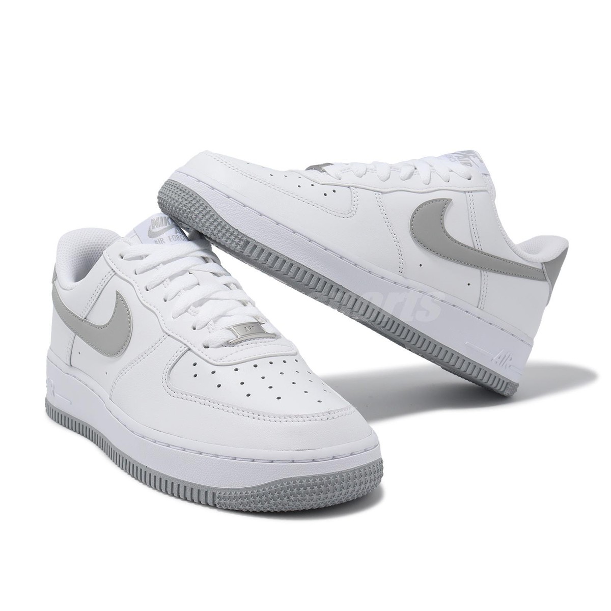Nike Air Force 1 07 AF1 White Light Smoke Grey Men Unisex Casual