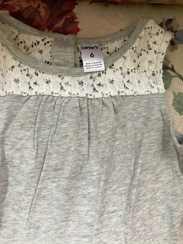 Set of Carter's size 5-6 Girls Clothes - Top, 2 Leggings, Dress, Socks - NWT - Picture 10 of 12