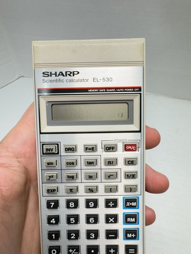 Vintage SHARP EL-515S Text Scientific Calculator With Box, Case, Manual - Picture 9 of 18