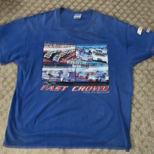 VTG 2002 Nascar Winston Cup Series Fast Crowd Tour Graphic T-Shirt Size Large