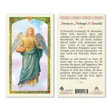NOVENA ARCHANGEL BARACHIEL - Paperstock Holy Card  536ENL