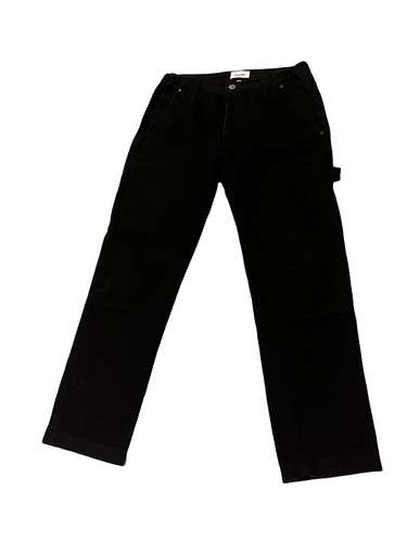 FRAME Men’s Sz 31 Workwear Denim Jeans Noir Black Cargo Carpenter Double Knee