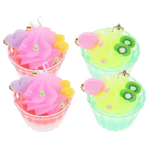4 Pcs Ice Cream Cup Hanging Chain Accessories Student Handbag Charms - Zdjęcie 8 z 12