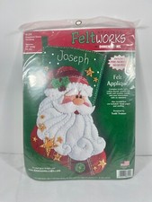 Dimensions Felt Works 8124 Jeweled Felt Applique 18" Santa Stocking Kit - SIP