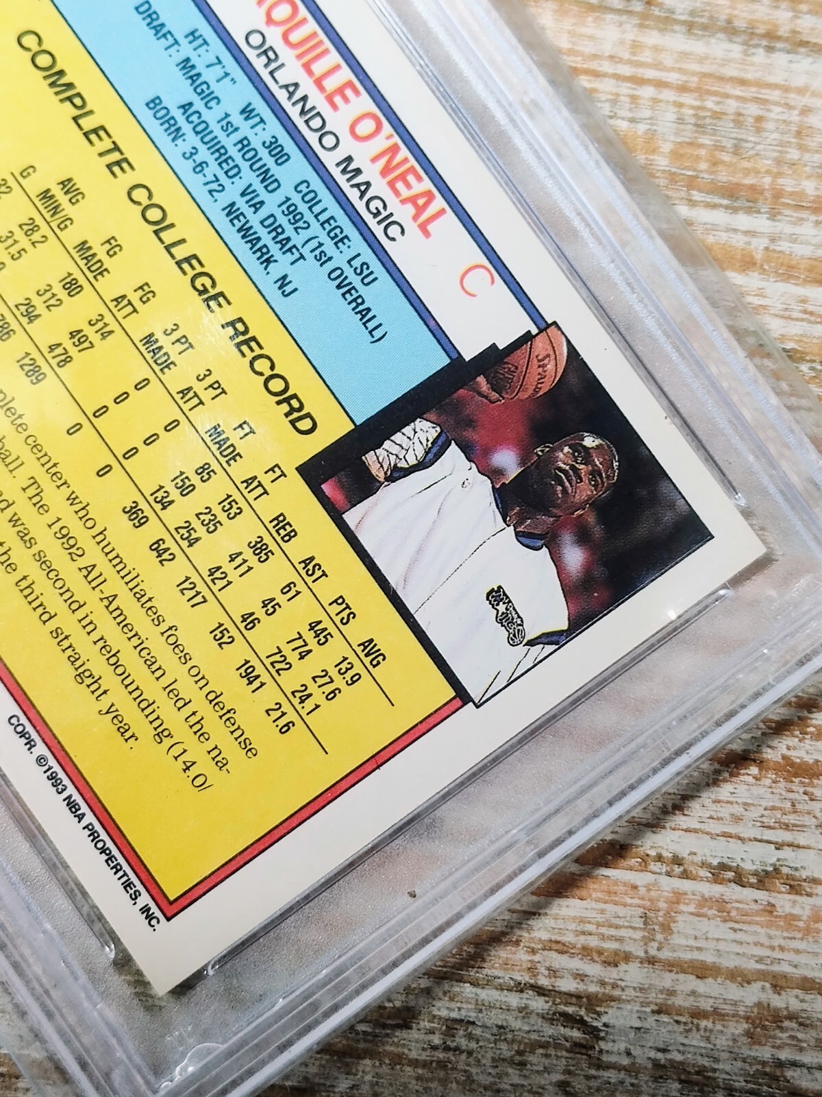 1992 Topps Shaquille O'Neal #362 PSA 8 Orlando LA Lakers HOF Shaq NM-MT view 4