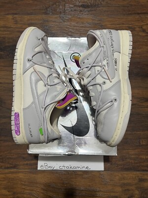 Nike Dunk Low Off-White Lot 3 US Men's Size 10 DM1602-118 Used Replacement Box | eBay