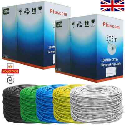 305 m FTP GESCHIRMT RJ45 Cat 5e Cat6 UTP Ethernet Netzwerk LAN Kabel In/Outdoor SET