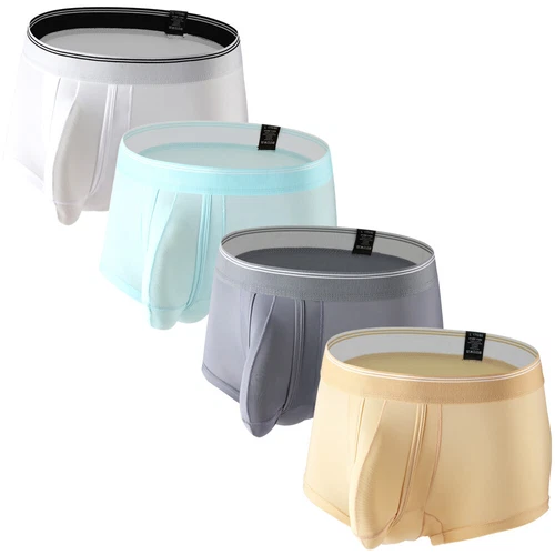 Paquete de 1/4 calzoncillos boxer para hombre ropa interior bolsa abultada calzoncillos suaves transpirables - Imagen 62 de 70