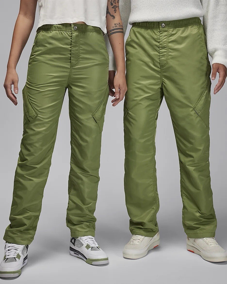 Nike Air Jordan Flight Heritage Cargo Pants Olive Green Size