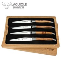 Laguiole En Aubrac - Vier Steakmesser Aus Frankreich - Wacholder Tafel-Messer