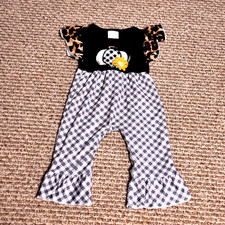 Boutique Infant Pumpkin Romper 3-6 Months