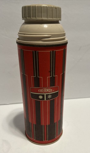 Vintage Thermos Brand Aluminum Dome Top Workers Lunch Box - WITH THERMOS SEE PIC - Picture 8 of 11