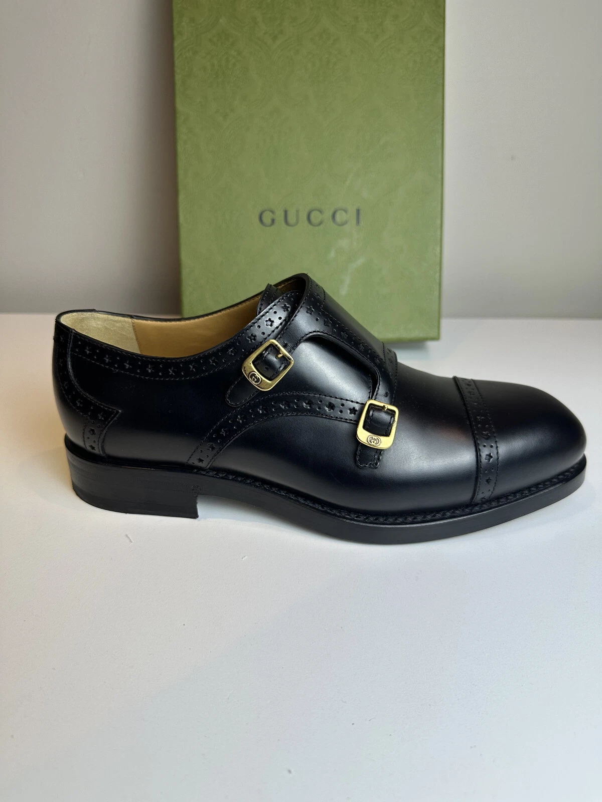 Chaussures habillées authentiques GUCCI double bride moine taille US 8 EU 41
