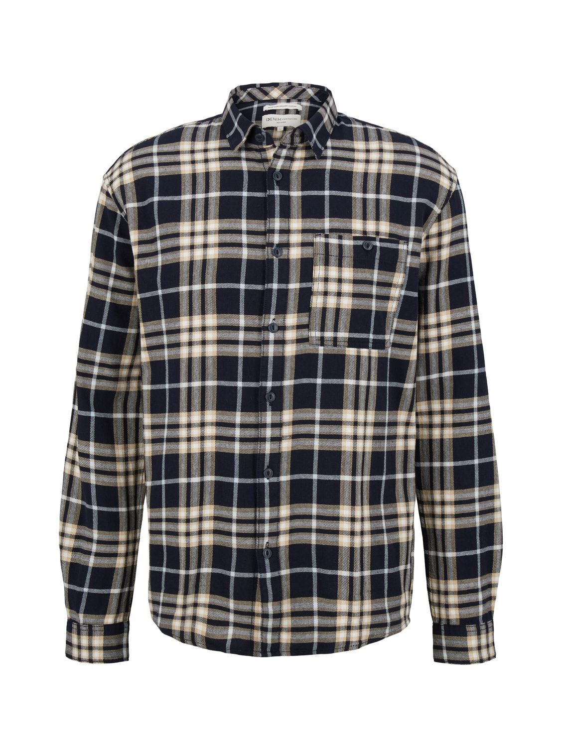 Джинсовая ткань Tom Tailor Herren Hemd в клетку многоцветная XS размеры S M L XL XXL 100 хлопок 5190₽