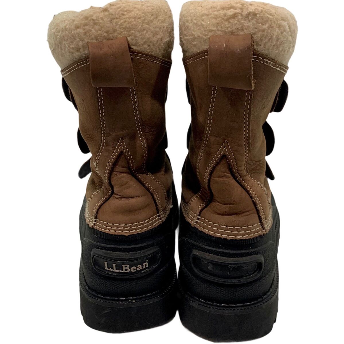LL Bean Suede Winter Snow Boots Men's 7 M Hook & Loop Felt LL Bean Suede Winter Snow Boots Men's 7 M Hook & Loop Felt
