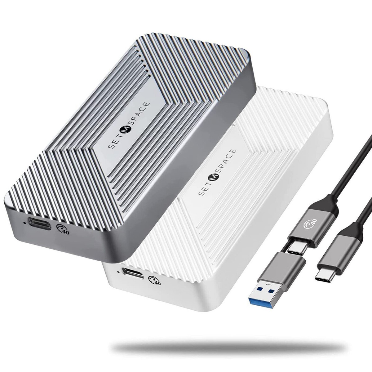 NVMe Hard Drive SSD Enclosure Case For 2280 Thunderbolt 40 Gbps  Aluminum