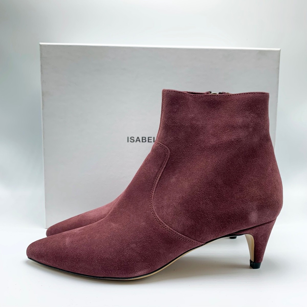 $595 Isabel Marant Derst Suede Leather Ankle Boots Pointed Toe 