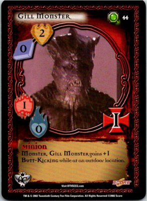 Buffy Angel's Curse CCG Card #44 Gill Monster 