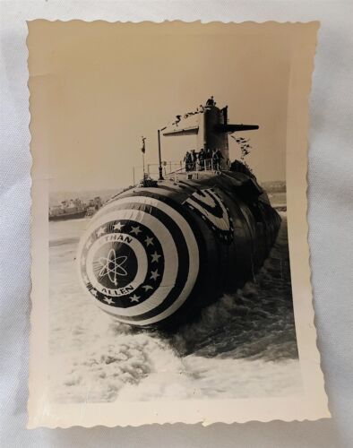 Vintage Black & White Snapshot Photo Lot USS Ethan Allen Submarine - Bild 3 von 4