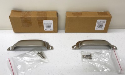 New Pottery Barn Classic Cup 3 Drawer Pulls Set Of 2 Satin