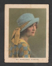 Westminster Tobacco 1921 Stage & Cinema Stars Cigarette Card #97 Marjorie Gordon