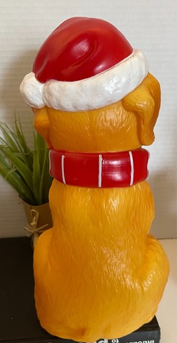 Molde soplado para perros Navidad mesa recuperador doodle dorado 11,5" iluminación FUNCIONA - Imagen 6 de 8