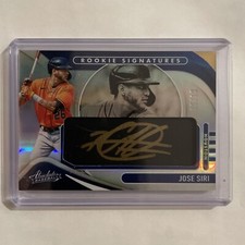 2022 Absolute Jose Siri # 5/10 Gold Ink Rookie Signature On-Card #159 RPA Astros