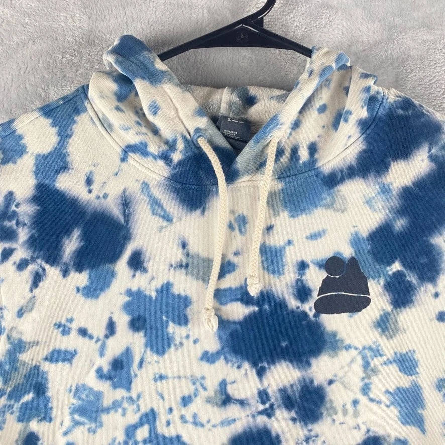 Mountain Hardwear Hoodie Womens Small Blue White Tie Dye Hooded Sweatshirt - Image 2 of 4