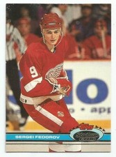 SERGEI FEDOROV 1991-92 STADIUM CLUB CARD NEAR MINT+ CONDITION DETROIT RED WINGS