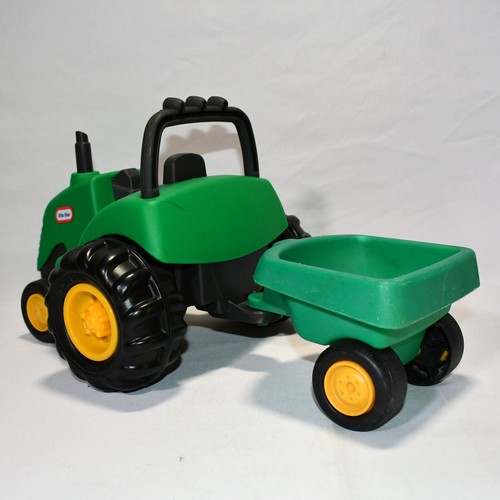 Rare 2002 LITTLE TIKES Rugged Riggz Green Tractor And Trailer Dollhouse Size 625 - Picture 6 of 6