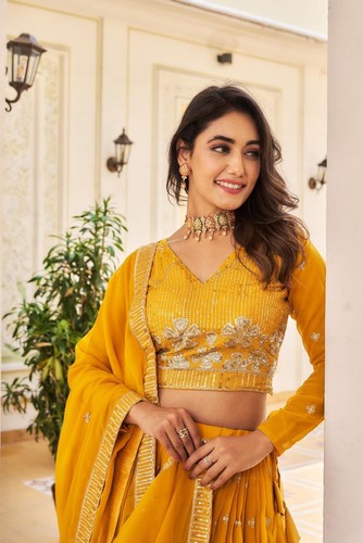 Indian Lengha Dress Designer Wedding Party Pakistani Lehenga Choli Ready to Wear - 第 17/17 張圖片