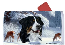Bernese Mountain Dog Winter Wonderland Mail Box Cover