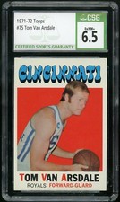 TOM VAN ARSDALE 1971-72 Topps #75 Cincinnati Royals CSG 6.5 EX/NM+