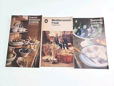 3x Elizabeth David Penguin Paperback Book Lot French Mediterranean Summer