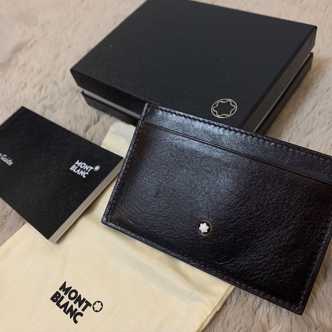 Montblanc Original Limited Edition Dark Brown Black Men's Card Holder Wallet-image