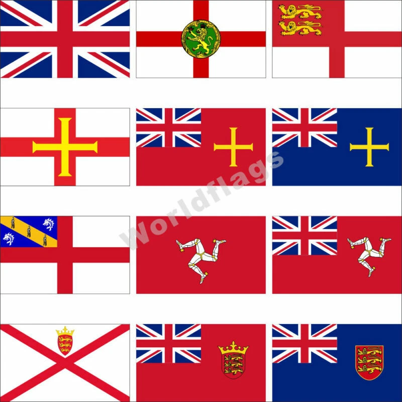 British Flag 3X5FT Alderney Guernsey Herm Sark Jersey Isle of Man